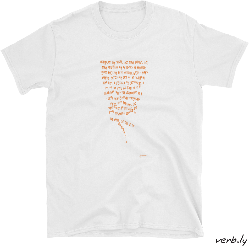 Orangutan Palm Oil T-shirt - Active Shirt Clipart (1000x1000), Png Download