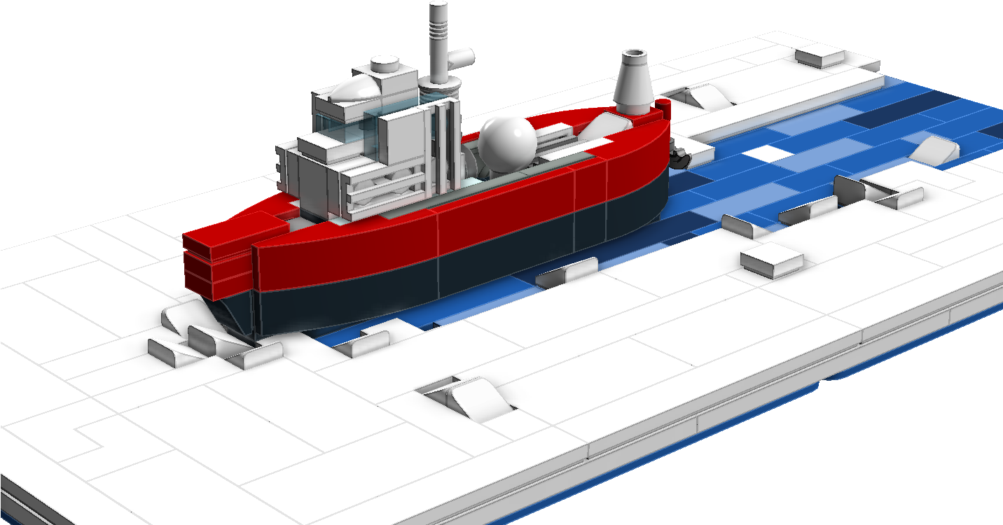 The Icebreaker - Lego Mini Cargo Ship Clipart (1431x779), Png Download