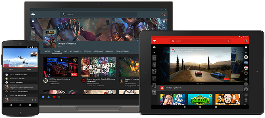 Yt Gaming Devices - Youtube Gaming App Clipart (933x414), Png Download