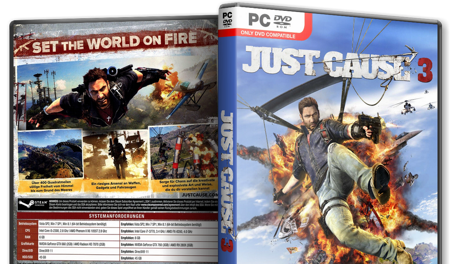 Apps And Software - Just Cause 3 Box Clipart (1023x537), Png Download