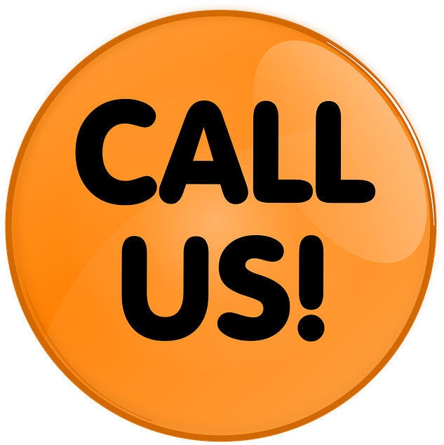 Button Round Contact Call Us Orange Icon Symbol - Call Us On Png Clipart (633x634), Png Download