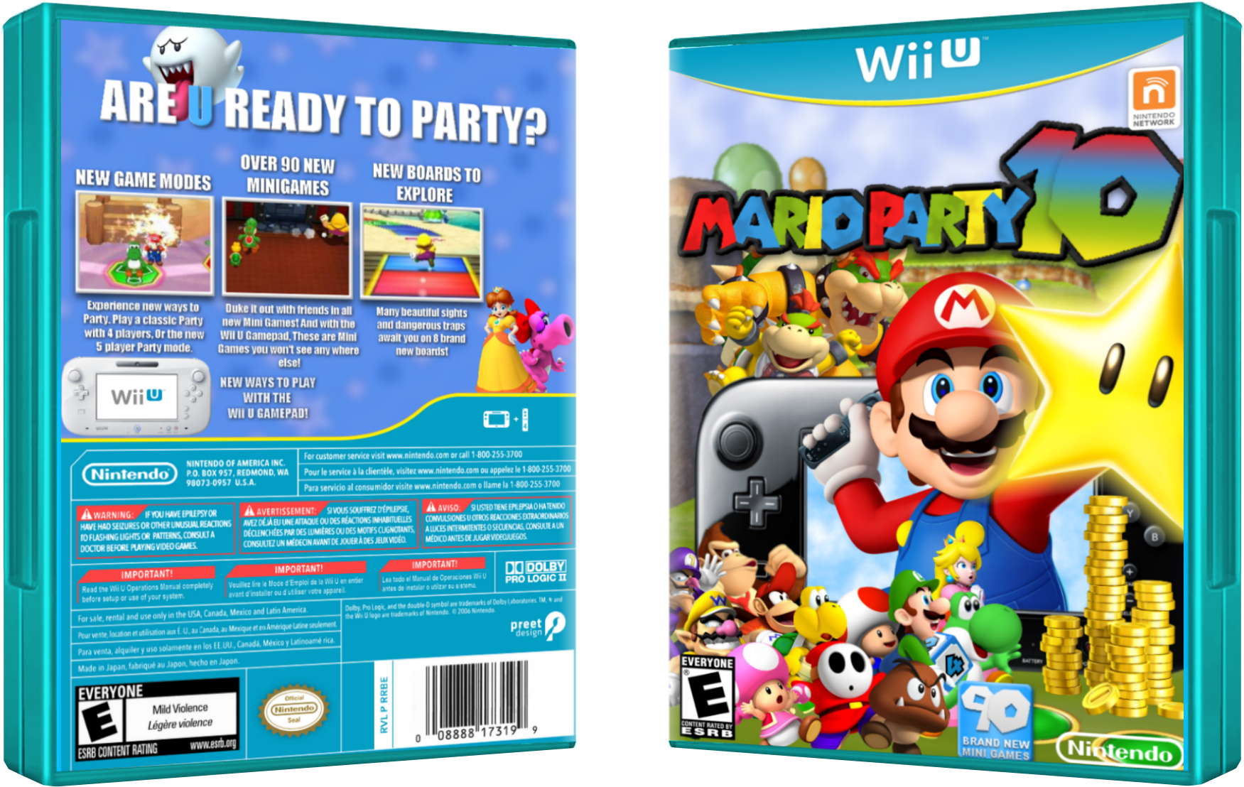Mario Party 10 Box Cover Clipart (2040x1248), Png Download