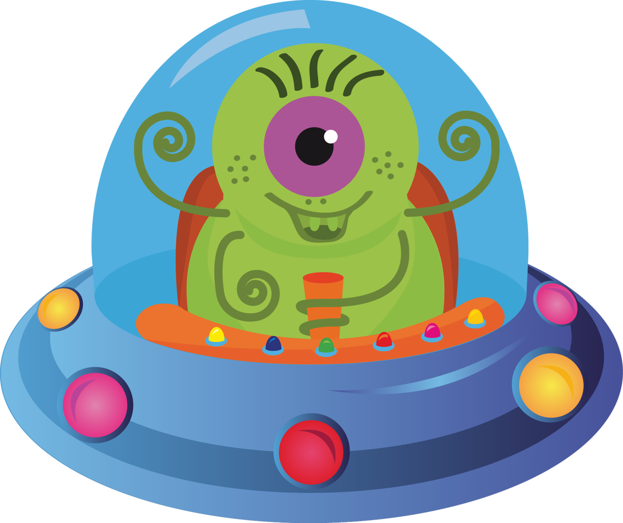 Galaxy Clipart Spaceship - Ovnis Baby Png Transparent Png (1280x1075), Png Download