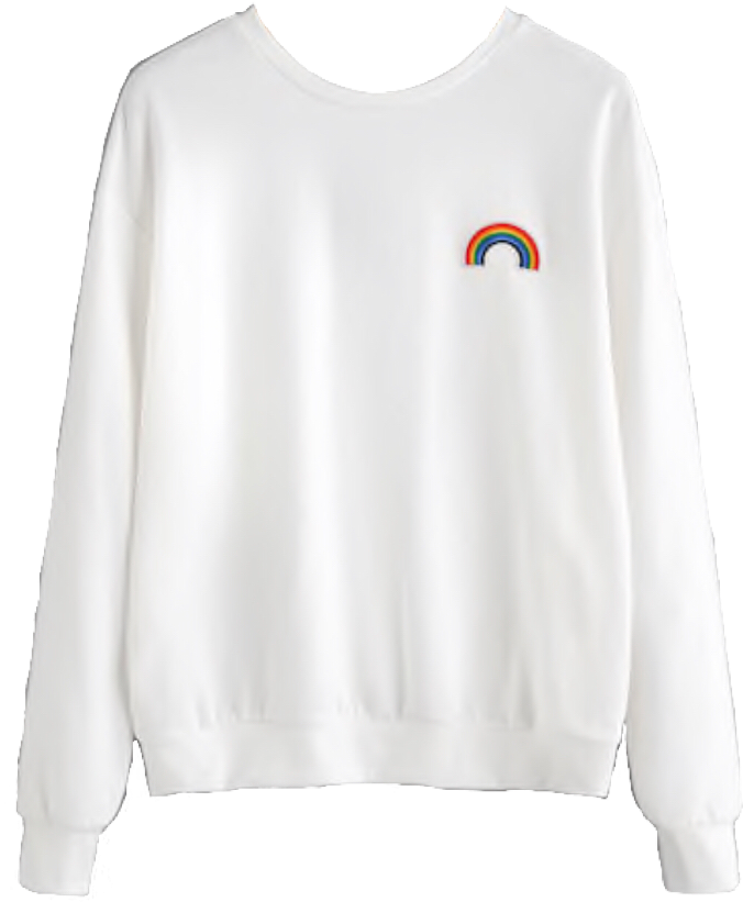 #rainbow #rainbows #rainbowsweater #pullover #sweater - Powered Paragliding Clipart (750x904), Png Download