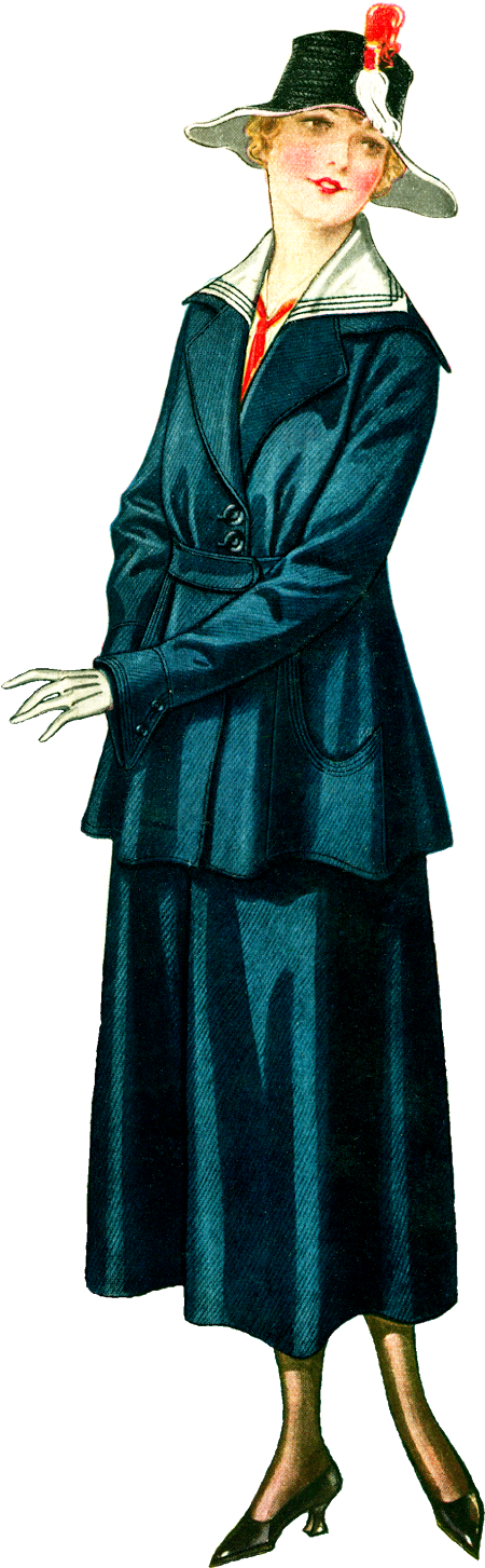 Fashion Illustration Women Dress Vintage - Vintage Clothing Clipart (507x1600), Png Download