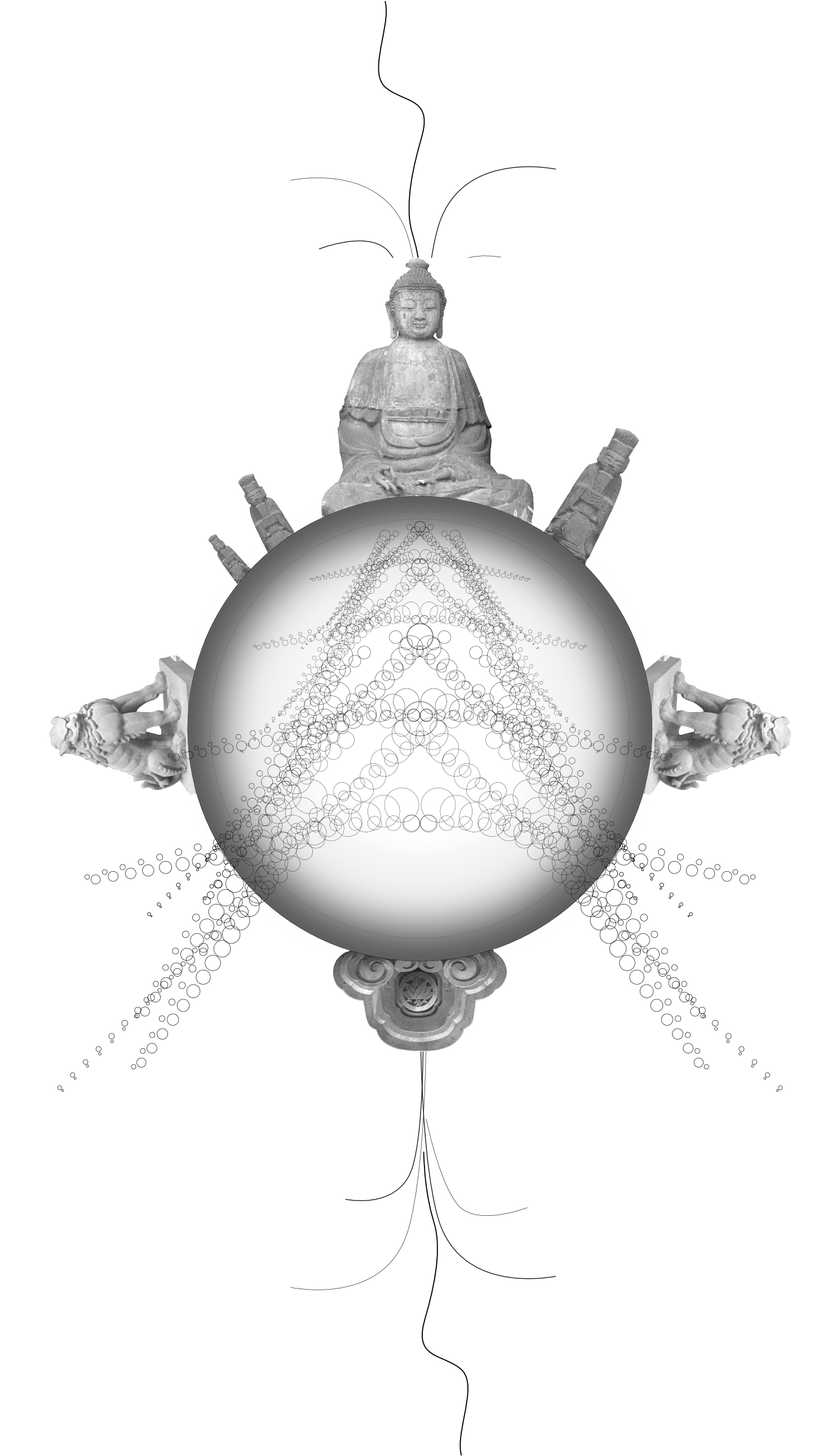 Teahouse Stone Enso - Illustration Clipart (1490x2582), Png Download