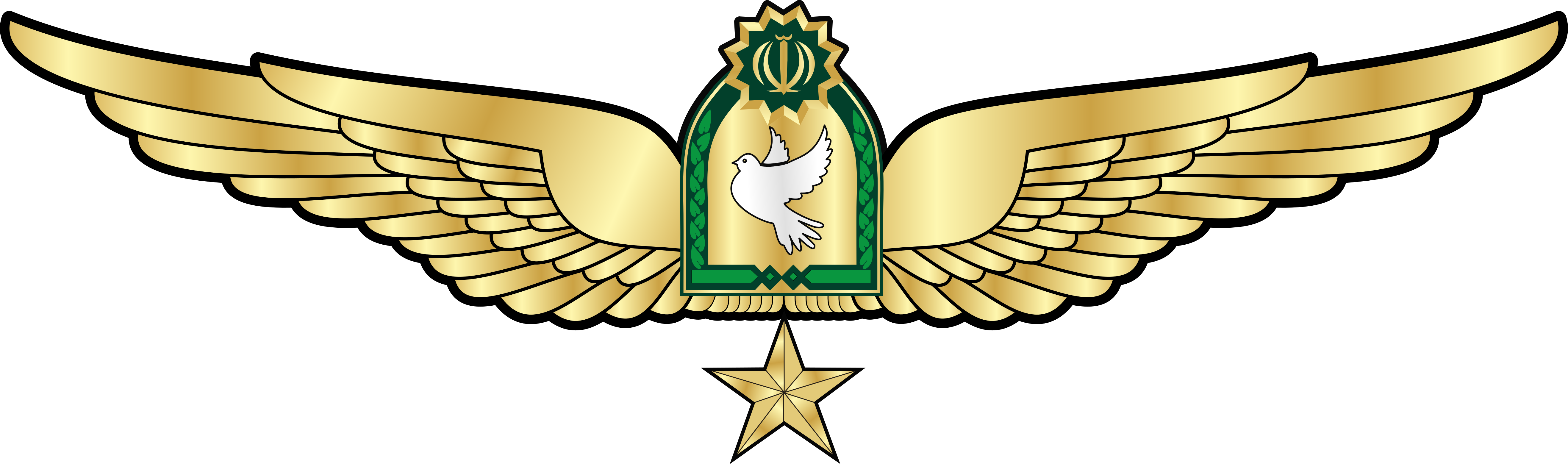Naja-pilot Wing 3rd Class - Emblem Clipart (5269x1559), Png Download