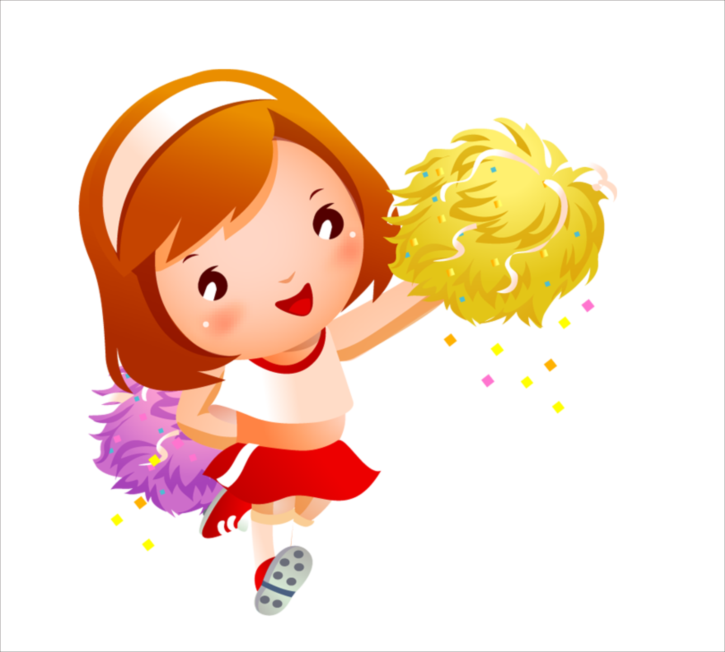 Cheerleader Clipart Cheerleading Uniform - Cute Cheerleader Clipart - Png Download (2409x2167), Png Download