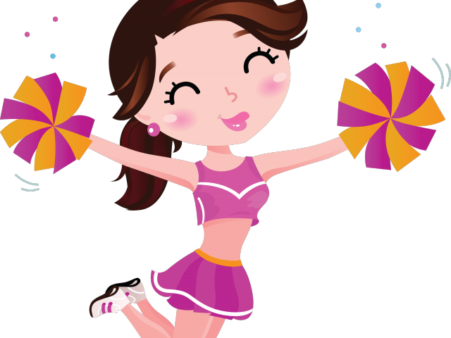 Cartoon Pictures Of Cheerleaders - Cartoon Cheerleader Clipart (640x480), Png Download