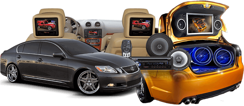 Buy And Install Premium Quality Audio & Speakers For - Sound System Car Png Clipart (800x400), Png Download