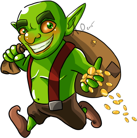 Free Download Goblin Clash Of Clans Looting Fortnite - Loot Deals Clipart (600x595), Png Download