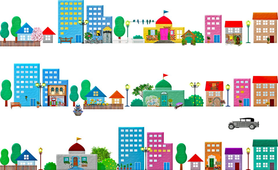 City Buildings Hotel Department Store Coffee Shop - Department Store Png Clipart (960x588), Png Download