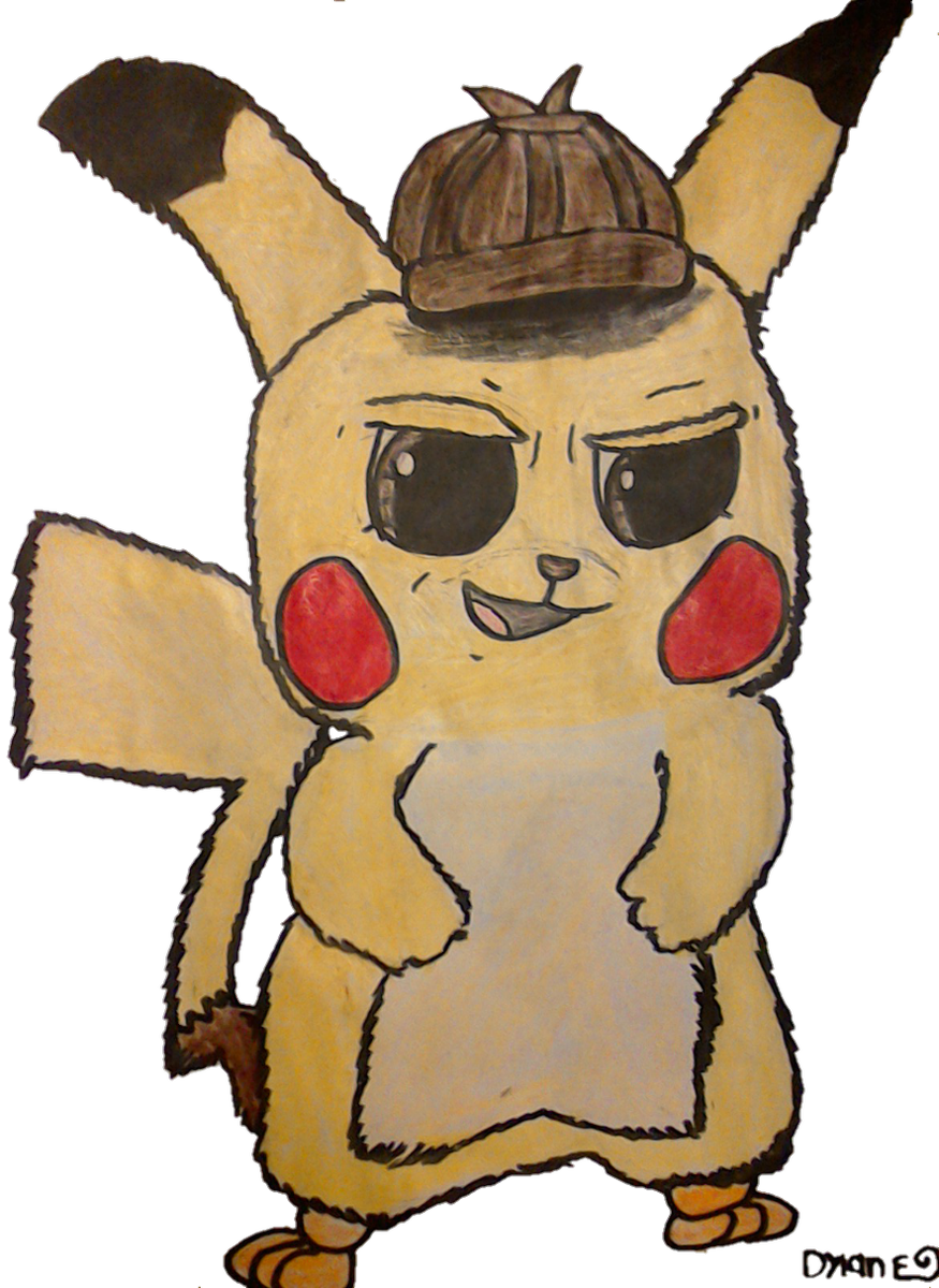 "another Detective Pikachu - Cartoon Clipart (875x1200), Png Download