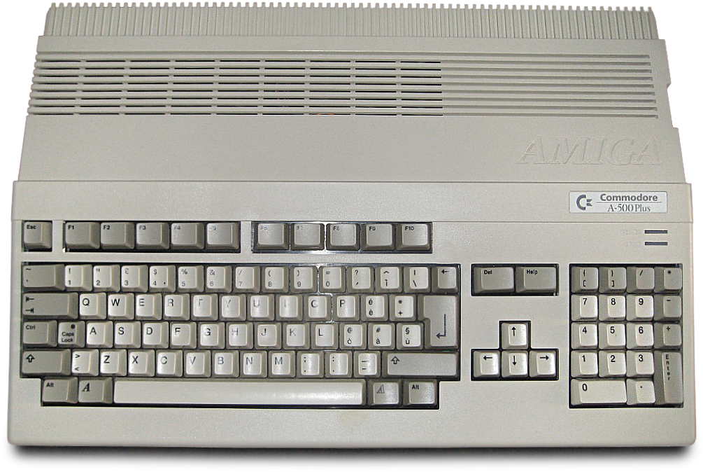 Amiga 500 Plus - Commodore Amiga 500 Plus Clipart (1095x734), Png Download