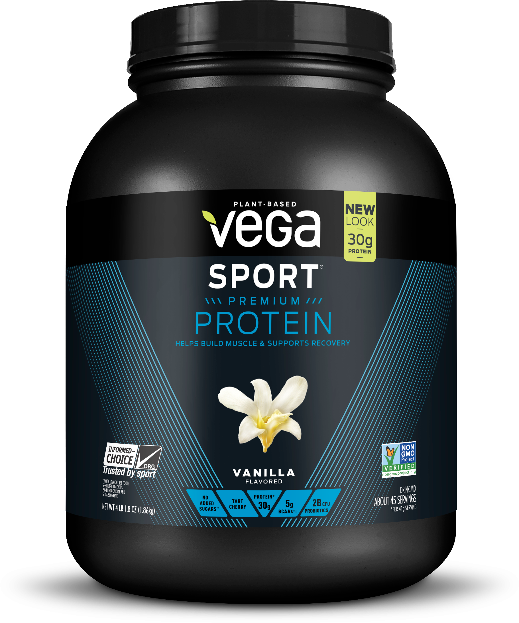 Vega Sport Vegan Protein Powder, Chocolate, 30g Protein, - Vega Sport Protein Clipart (1820x2277), Png Download