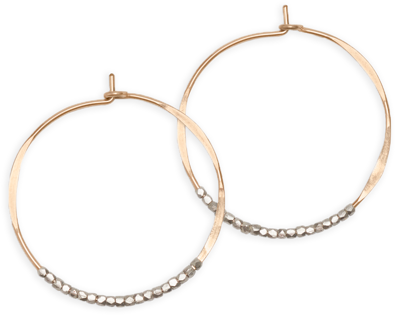 Bead Hoop Earrings - Earrings Clipart (1000x808), Png Download