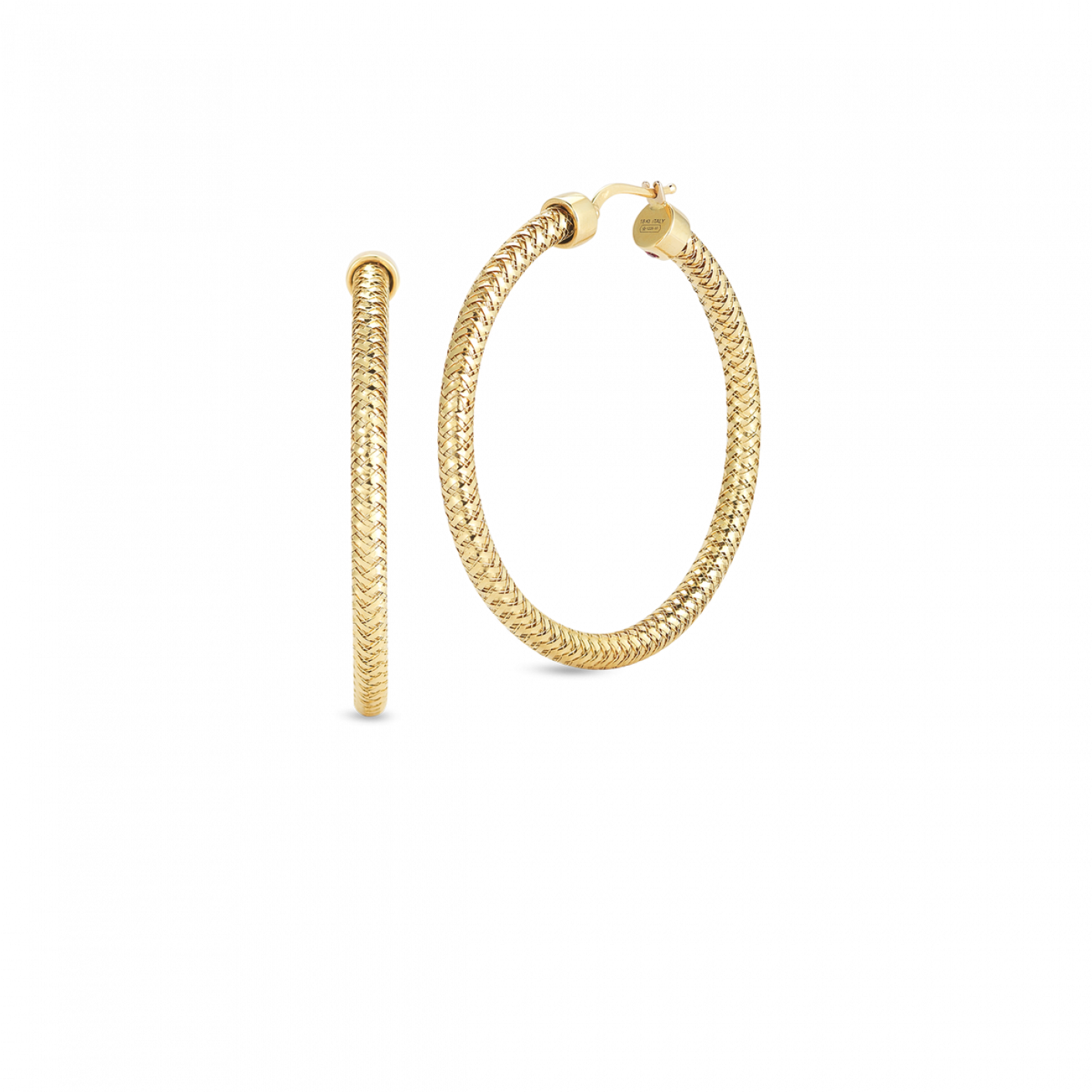 Hoop Earrings Png - Roberto Coin Primavera Earrings Clipart (1410x1800), Png Download