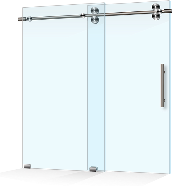 Glass & Mirrors - Glass Shower Doors Png Clipart (650x650), Png Download