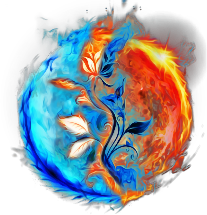 #fire #ice #combat76 - Visual Arts Clipart (1024x1024), Png Download