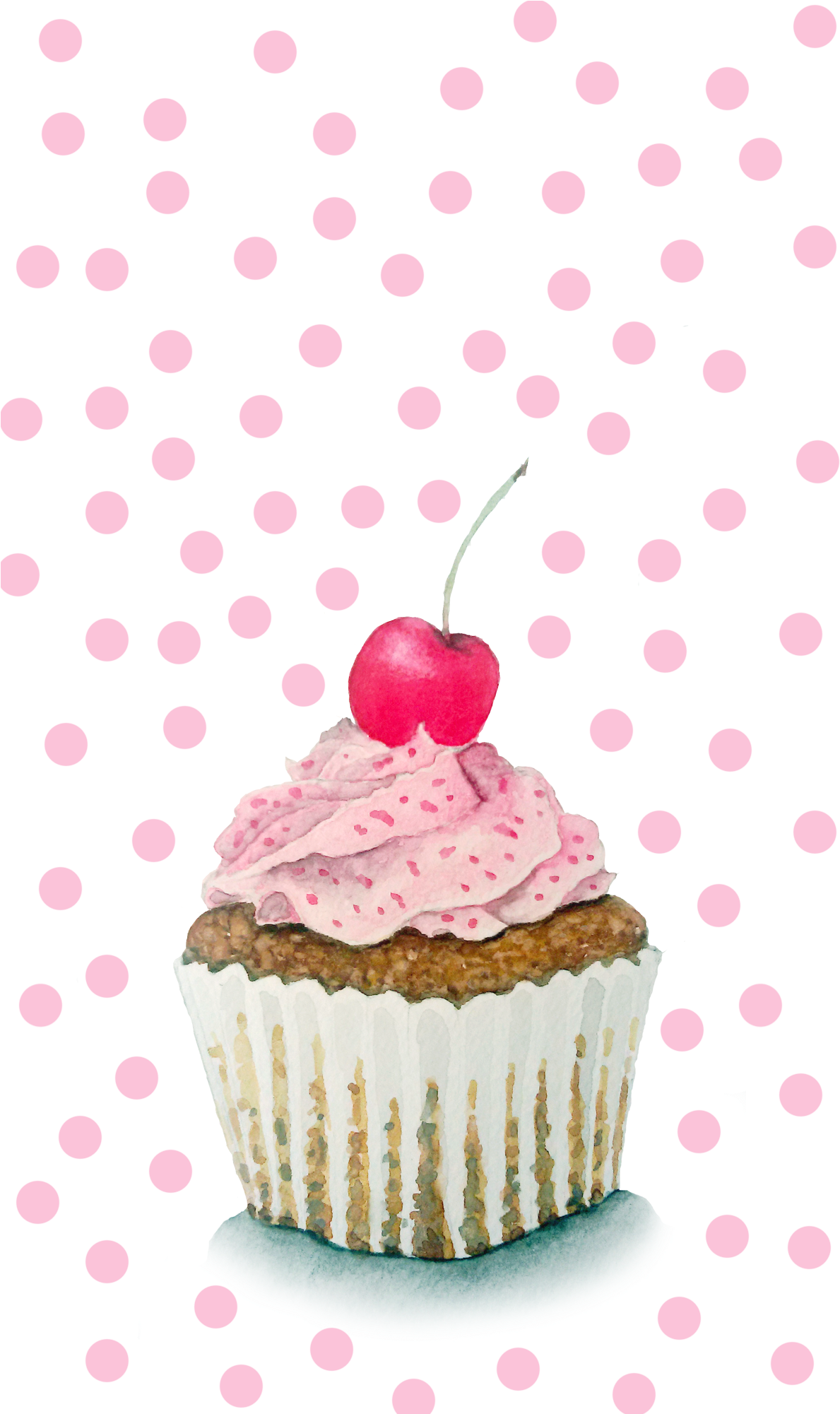#casetify #iphone #art #design #illustration #pink - Cupcake Clipart (1200x2000), Png Download