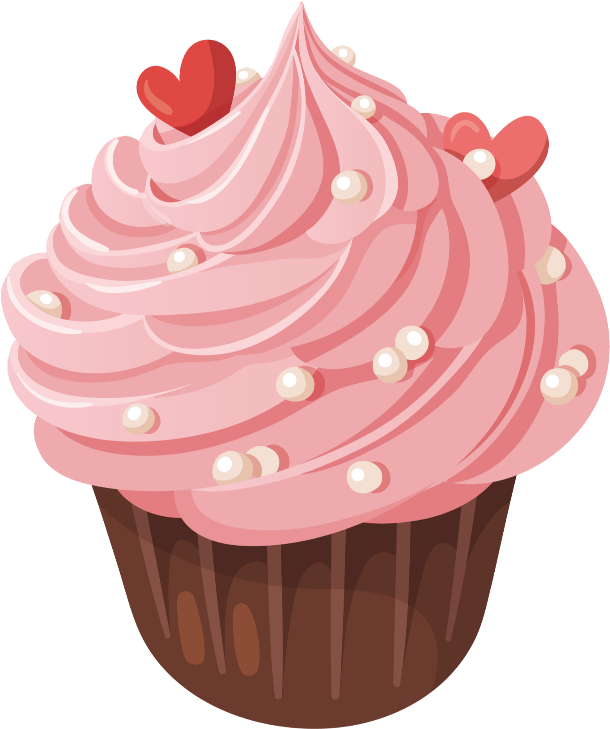 #mq #pink #cupcake #dessert - Dibujo Cremoso Clipart (1024x1024), Png Download