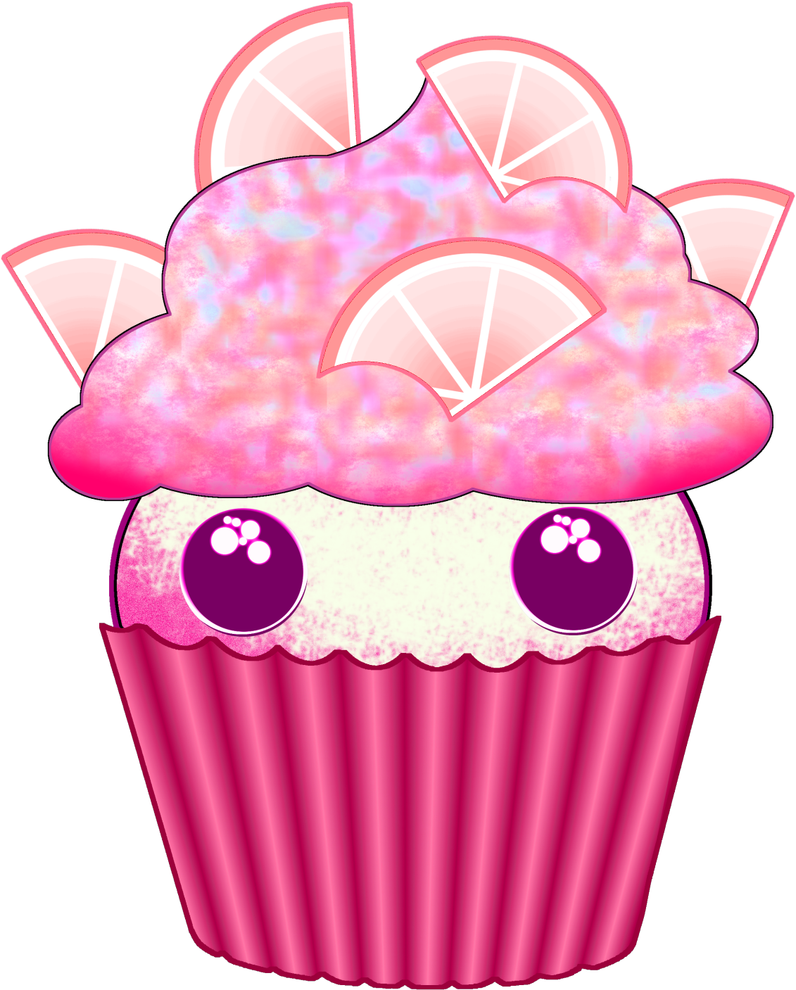 Pink Cupcake Clipart (1280x1782), Png Download