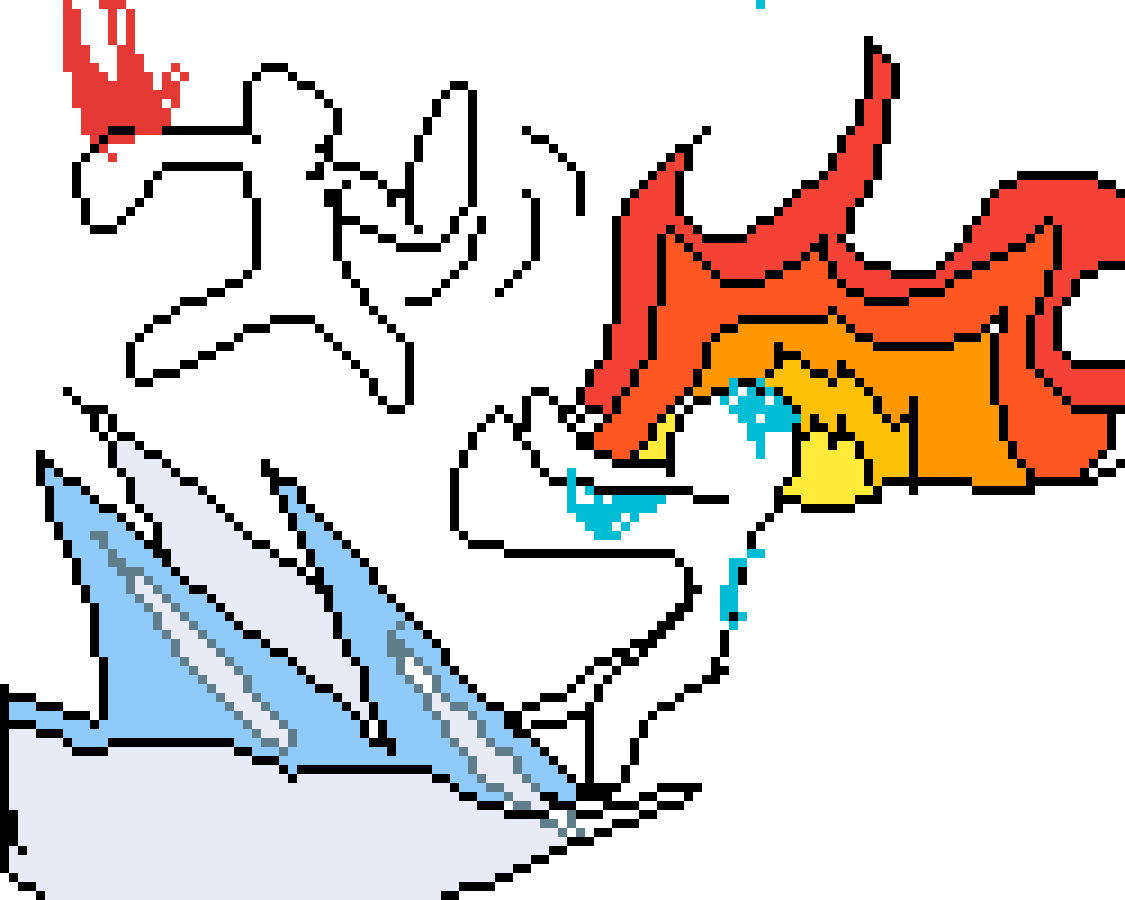 Fire And Ice - Deviantart Clipart (1125x900), Png Download