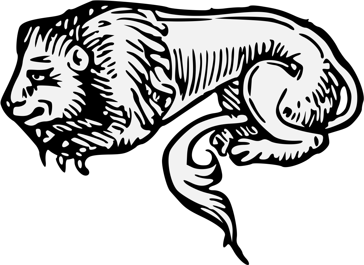 Details, Png, Svg - Couchant Lion Heraldry Clipart (1293x956), Png Download