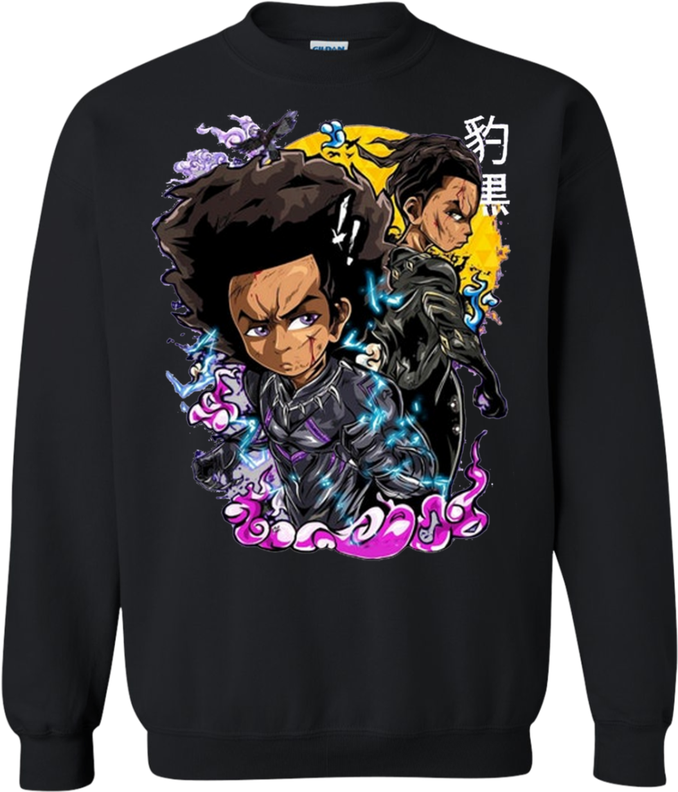 Huey Freeman And Riley Freeman T Shirt Hoodie Sweater - Lord Of The Rings Harry Potter Shirt Clipart (1155x1155), Png Download