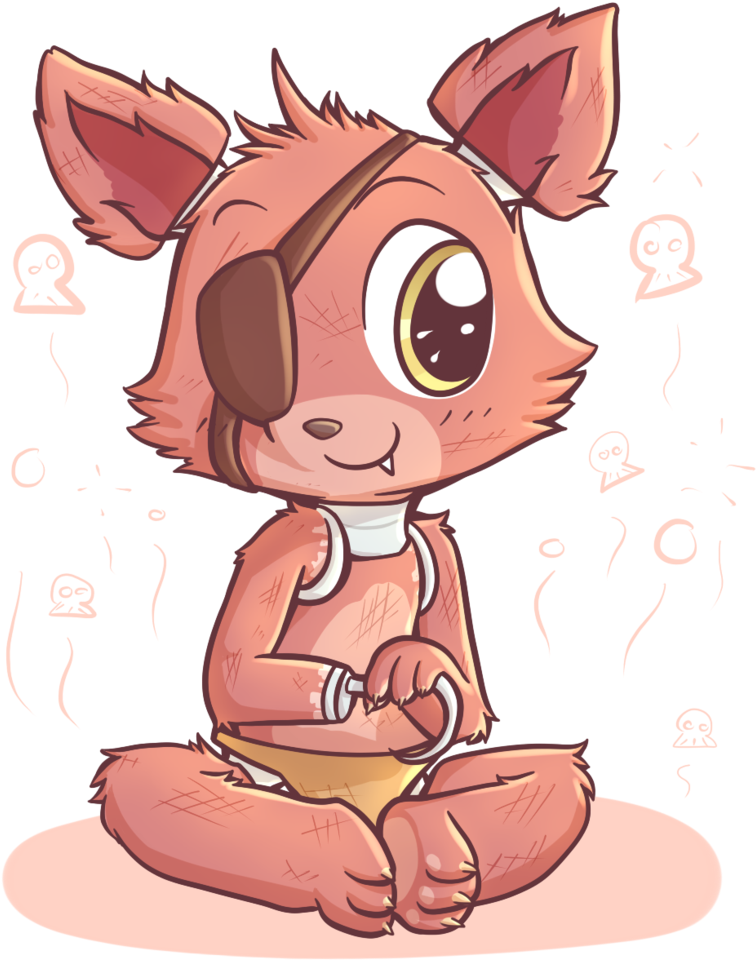 Awwww Look At Cute Little Foxy - Foxy Five Nights At Freddy's Chibi Clipart (816x979), Png Download