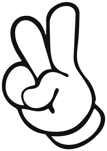 Mickey Mouse Hands Peace Clipart (630x630), Png Download