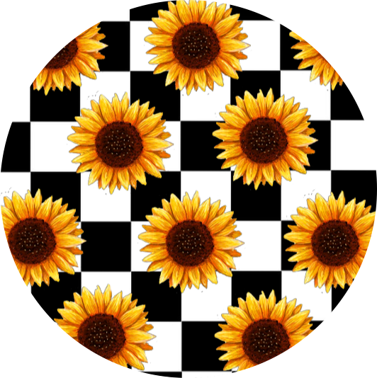#scacchi #sunflower #tumblr #aesthetic #aesthetictumblr - Checkerboard Sunflower Clipart (532x534), Png Download
