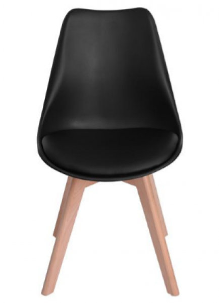 Silla Frankfurt Negro - Silla Negra Clipart (600x600), Png Download