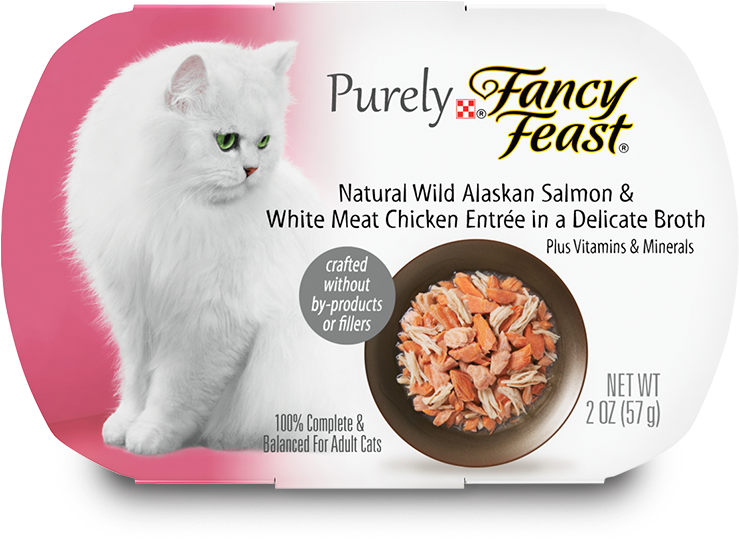 My Cat Thoroughly Enjoyed It - Fancy Feast Purely Cat Food Clipart (1000x600), Png Download