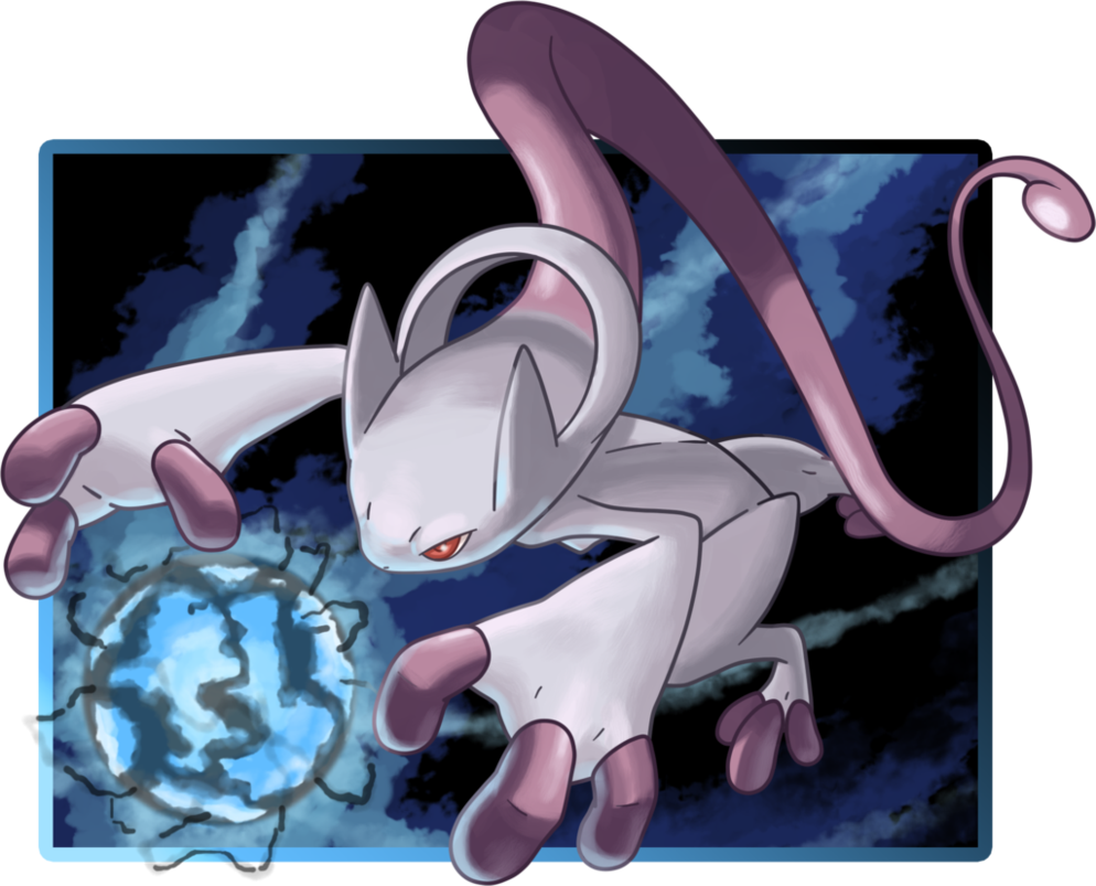 1x Aegislash Ex - Fan Art Pokemon Mewtwo Clipart (994x803), Png Download