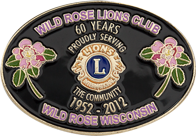 Wild Rose Lions Club 60 Year Pin - Badge Clipart (750x579), Png Download