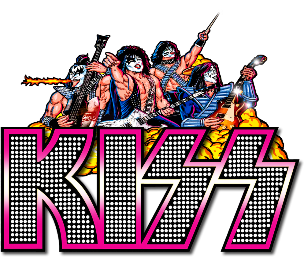 Kiss, Visual Pinball, Logo, Text, Fictional Character - Logo Kiss Png Clipart (1038x877), Png Download