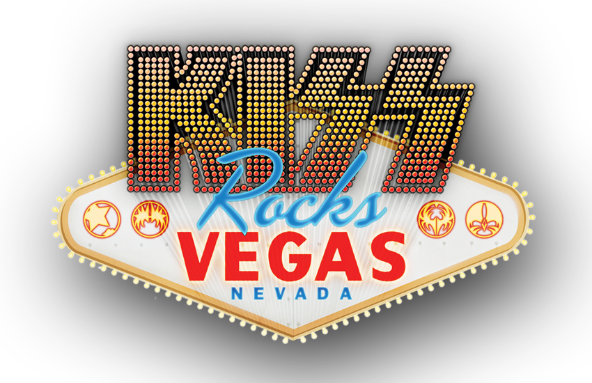 Kiss Rocks Vegas Logo Clipart (850x550), Png Download
