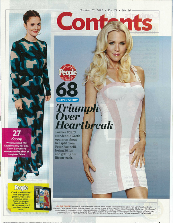 Jennie Garth Makeup People Magazine - Pattern Clipart (1170x780), Png Download