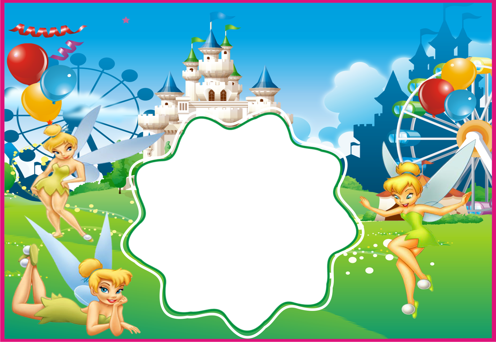 Marco Para Foto De Campanita - Disney Clipart (1600x1102), Png Download