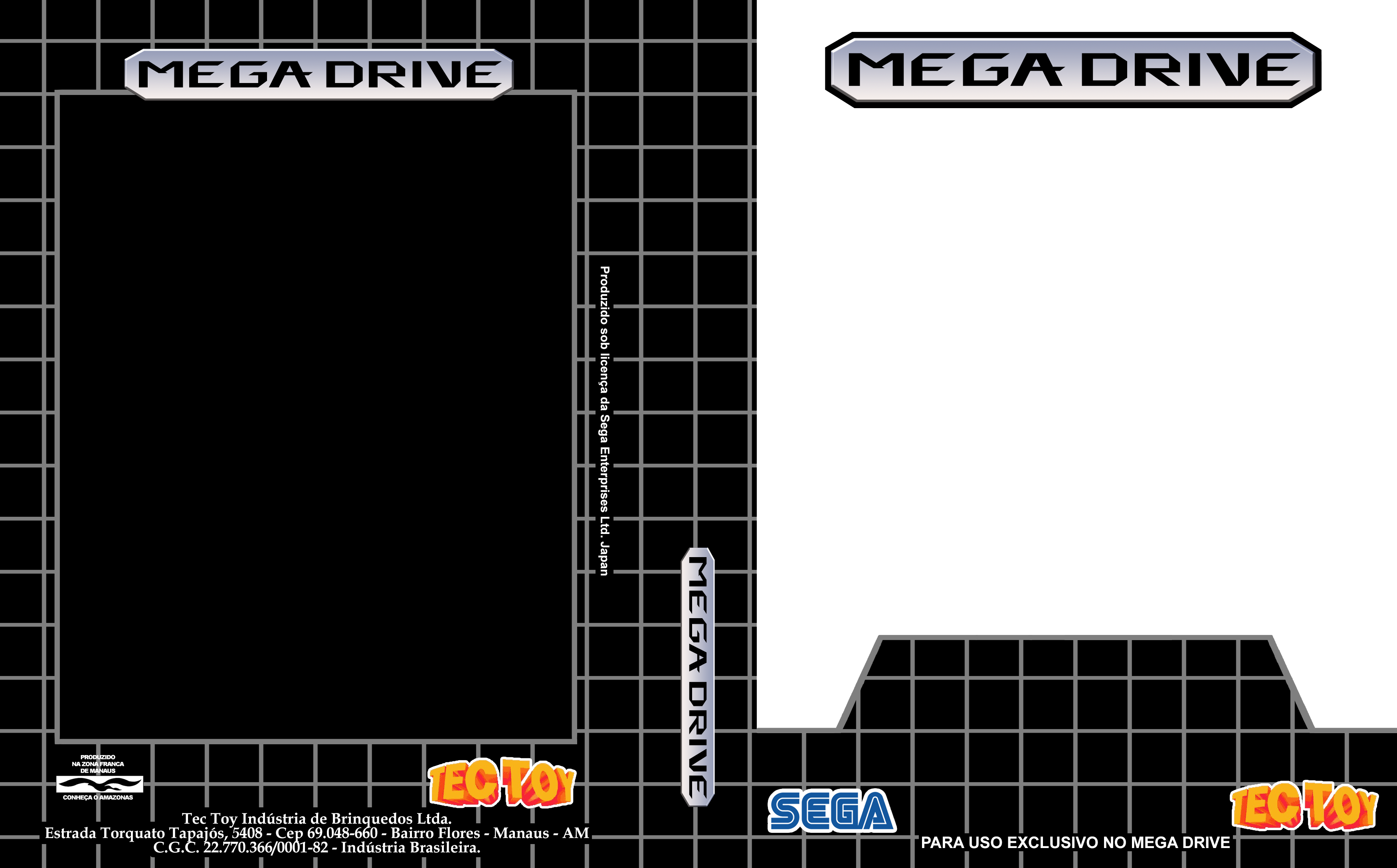 Sega Genesis Box Art Template 74770 - Sega Mega Drive Template Clipart (3500x2175), Png Download