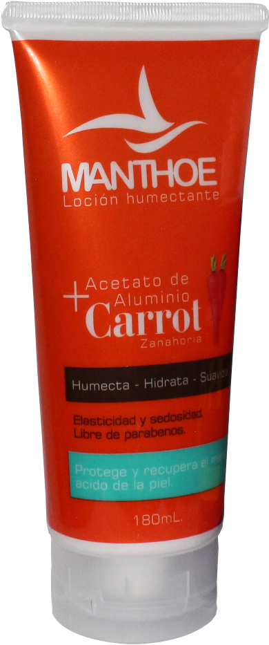 Loción Hidratante Zanahoria 180ml , Png Download - Sunscreen Clipart (390x933), Png Download