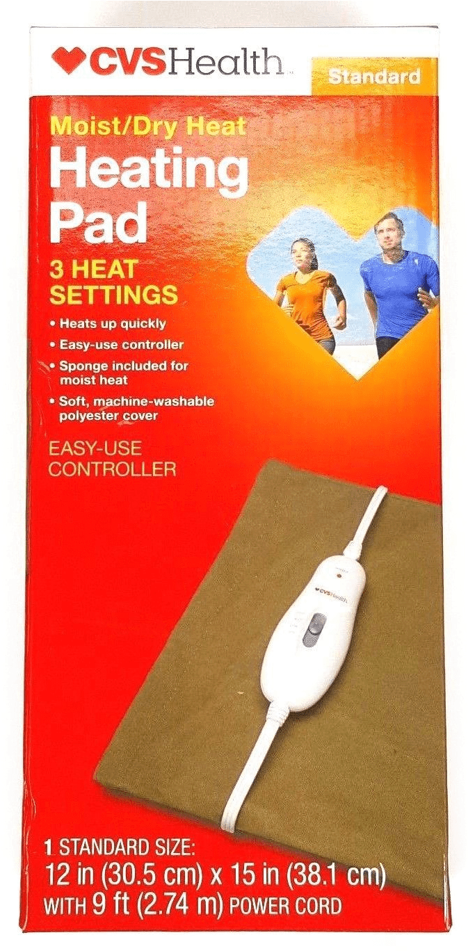 Cvs Health Moist/dry Electric Heating Pad 3 Heat Settings - Cvs Health Clipart (673x1368), Png Download