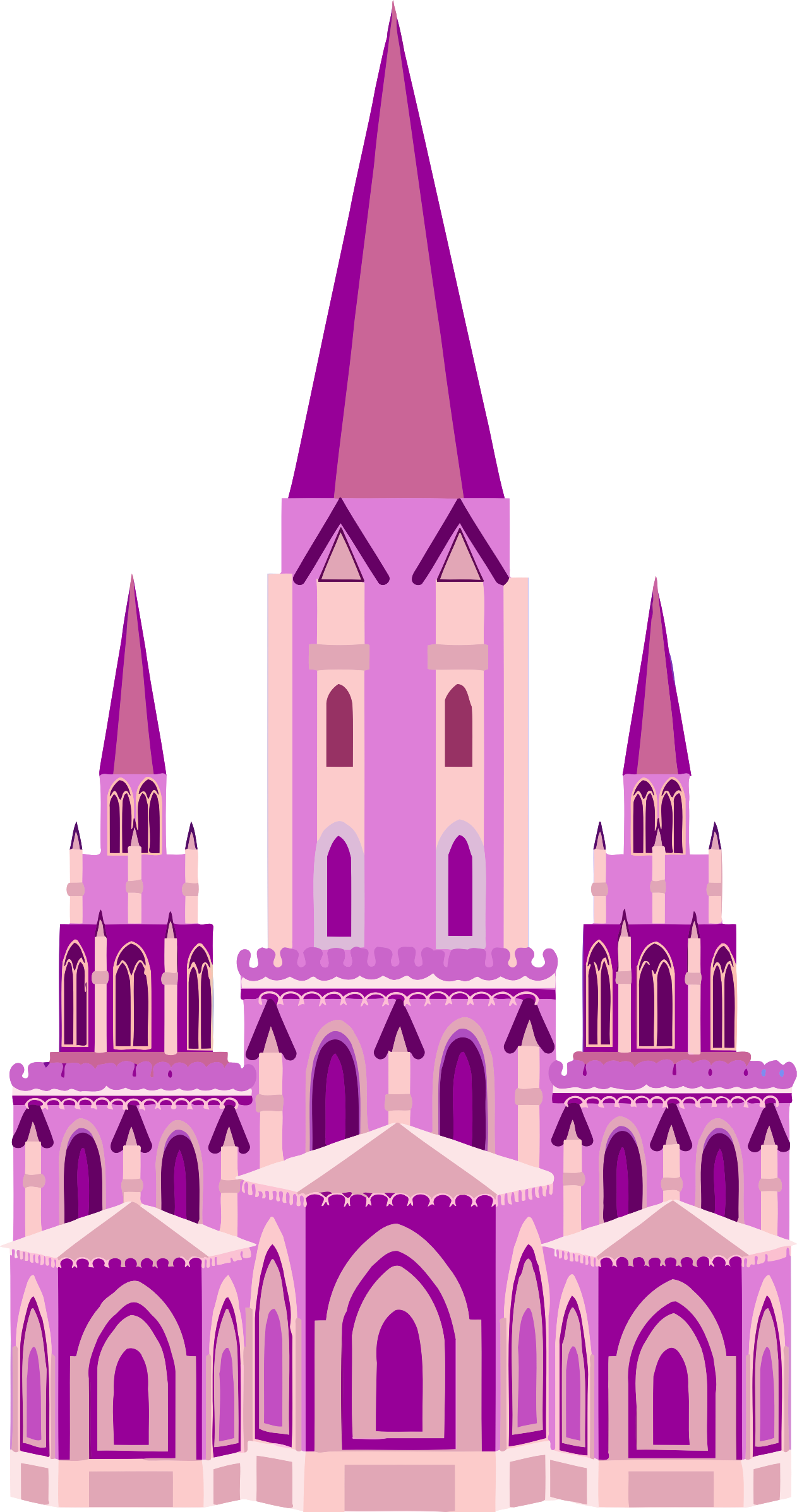 Fairytale Castle - Illustration Dessin Animé Chateau Fort Dessin Couleur Clipart (1262x2396), Png Download