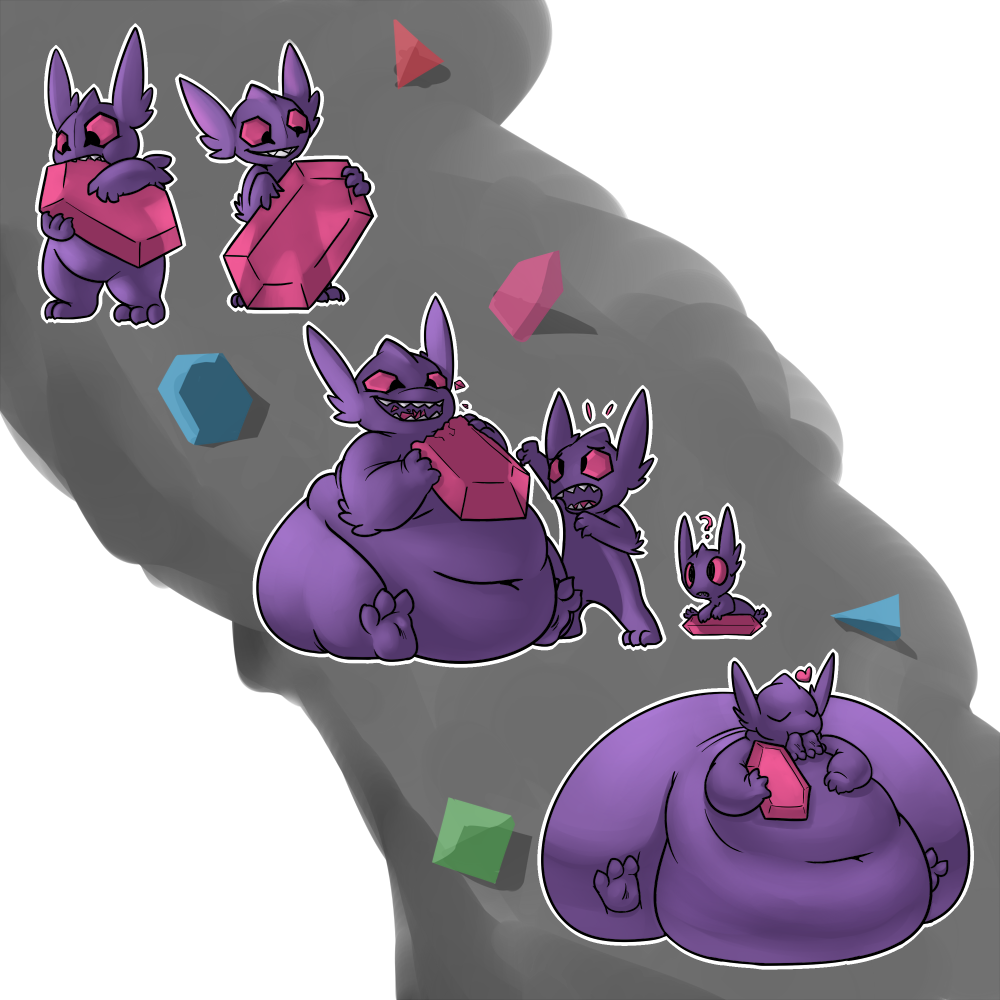 Mega Sableye - Cartoon Clipart (1000x1000), Png Download