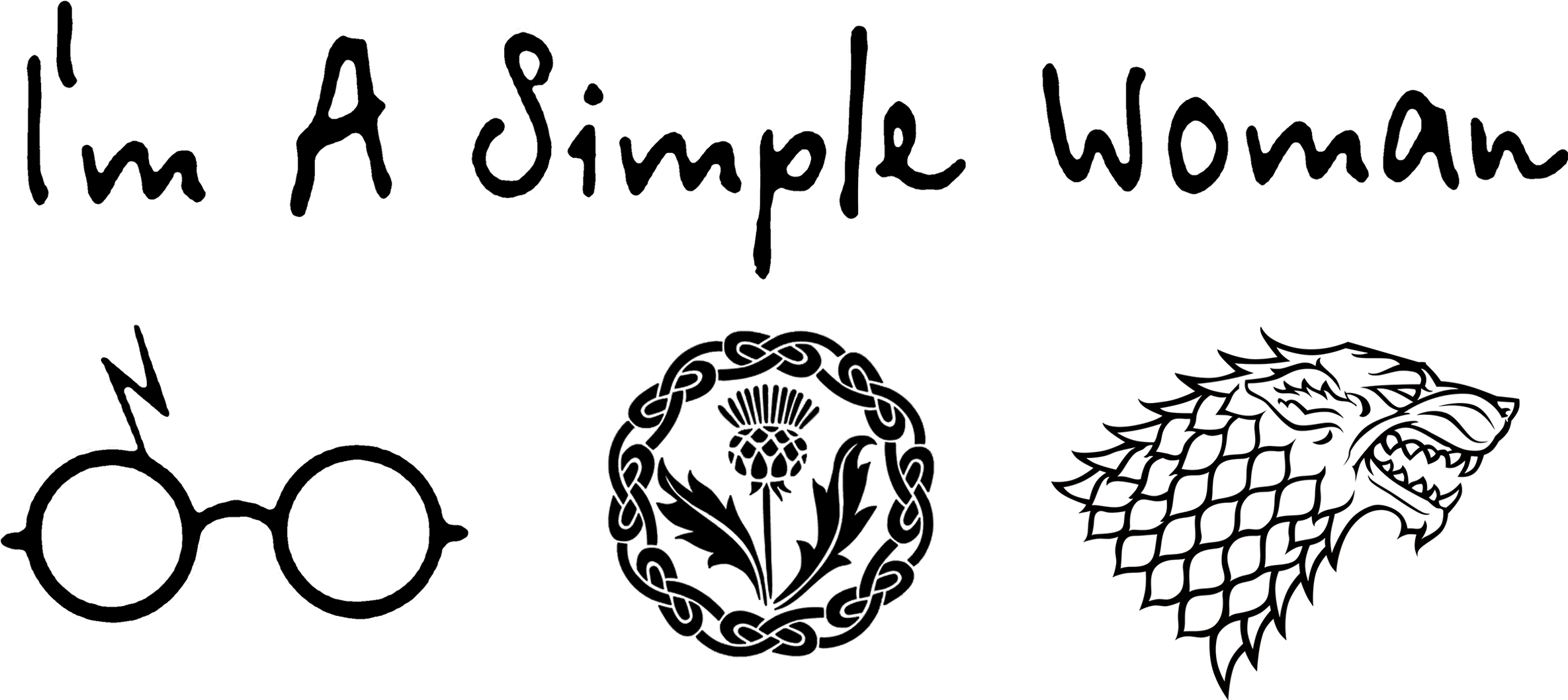 I'm A Simple Woman I Like Harry Potter And Lord Of - Shirt Clipart (2400x3200), Png Download