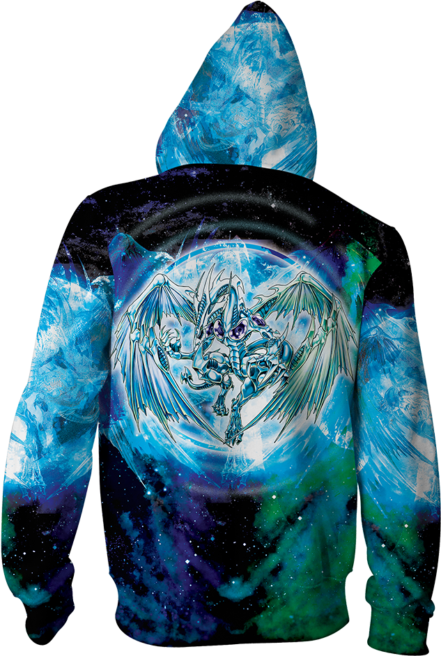 Yu Gi Oh Stardust Dragon 3d Zip Up Hoodie Fullprinted Clipart (1024x1024), Png Download