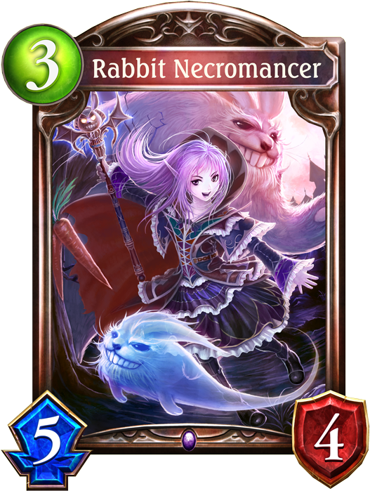 Unevolved Rabbit Necromancer Evolved Rabbit Necromancer - Ceryneian Hind Shadowverse Clipart (527x699), Png Download