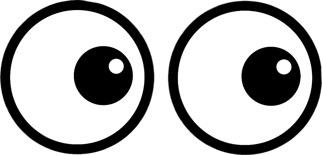 Sackboy Sticker - Big Cartoon Eyes Png Clipart (1024x493), Png Download