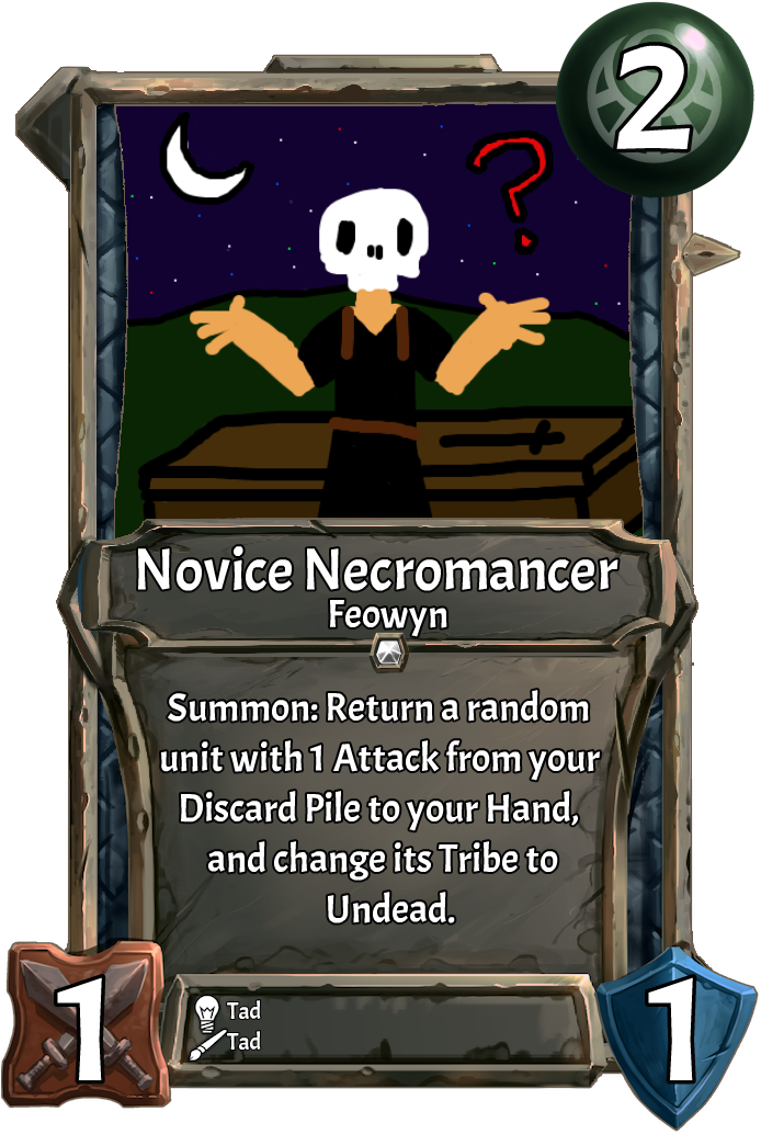 [card] Novice Necromancer - Cartoon Clipart (700x1041), Png Download